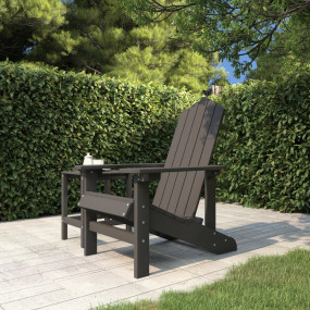 Garden Chair Anthracite HDPE Medium Durable Adirondack ...