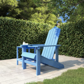 Garden Chair Aqua blue High Density Polyethylene Standa...