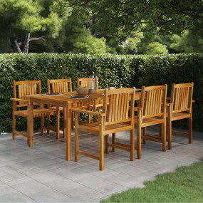 Garden Table Brown Solid Acacia wood Large Durable Gard...