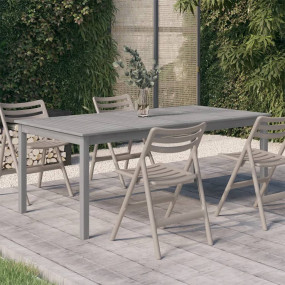 Garden Table Grey Solid acacia wood Large Durable Garde...