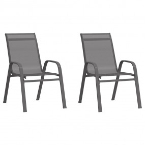 Stackable Garden Chair Set of 2 Stackable Chairs Rectan...