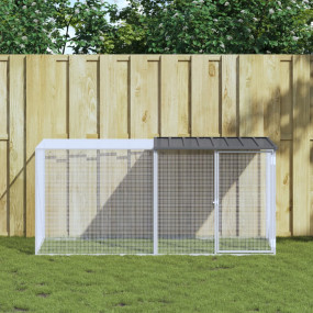 Chicken Cage Anthracite Galvanized Steel Large Durable