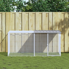 Chicken Cage Light grey Galvanized steel 80 x 39 x 35.4...