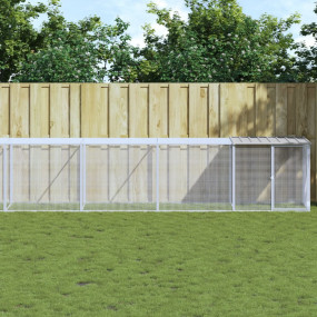Chicken Cage Light grey Galvanized steel 107.6 square f...