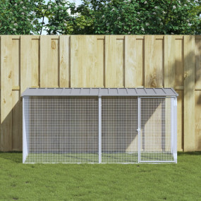 Chicken Cage Light Grey Galvanized Steel Large Durable