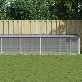 Chicken Cage Light grey Galvanized steel Large Animal H...