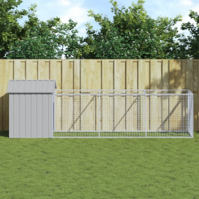Dog House Light Grey Galvanized Steel Durable Dog House
