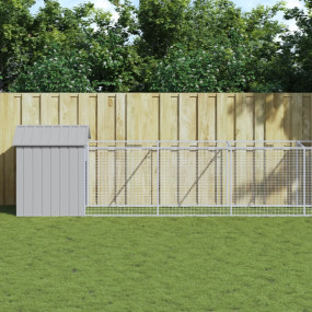 Dog House Light Gray Galvanized Steel Large Durable Dog...