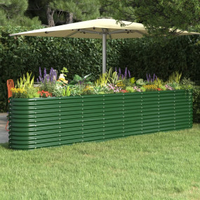 Garden Raised Bed Green Powder-coated steel Large Durab...