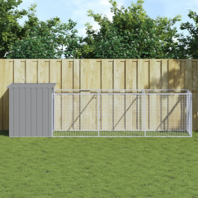 Dog House Light grey Galvanized Steel 43.3 x 159.4 x 43...