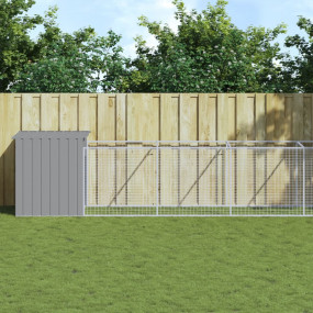 Dog House Light Grey Galvanized Steel Medium to Large T...