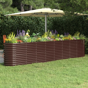 Large Brown Oval Planter Box Powder-coated steel