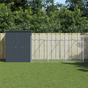 Dog House Anthracite Galvanized Steel Large Durable Dog...
