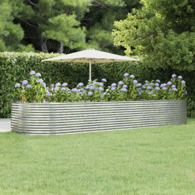 Garden Raised Bed Silver Powder-coated steel Large Dura...
