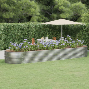 Garden Raised Bed Silver Powder-coated steel Large Toug...