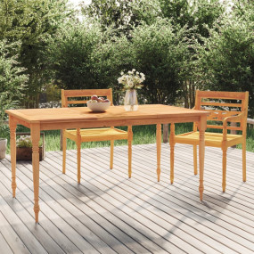 Batavia Table Solid Teak Wood 59.1 x 35.4 x 29.5 in Dur...