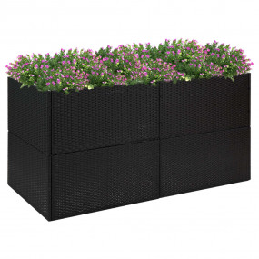 Garden Planter Black and Transparent