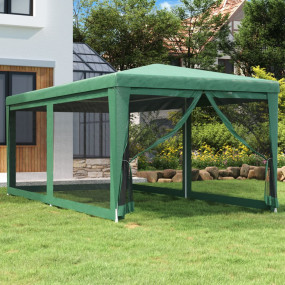 Party Tent Green HDPE with coating Powder-coated iron 1...