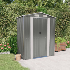 Garden Shed Light gray Galvanized steel Large Garden Sh...