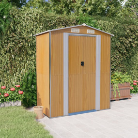 Garden Shed Light brown Galvanized steel 75.6x42.5x87.8...