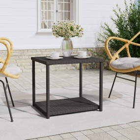 Side Table Black PE Rattan Standard size for side table...