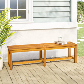 Garden Bench Brown Solid acacia wood 59.1 in Durable