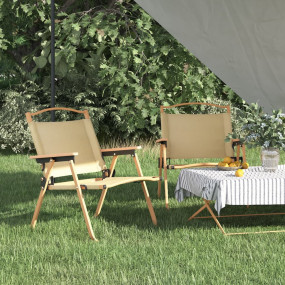 Imag:Camping Chair Set of 2 Beige