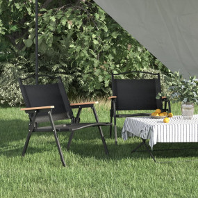 Imag:Camping Chair Set of 2 Black