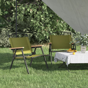 Imag:Camping Chair Set of 2 Green