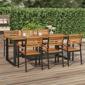 Garden Table Brown Solid Acacia wood 78.7 x 35.4 x 29.5...