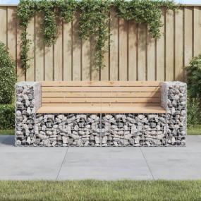 Garden Bench Natural wood Solid Pine wood, Galvanized s...