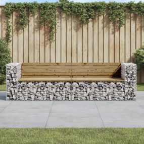 Garden Bench Natural Pine Treated Pine Wood, Galvanized...