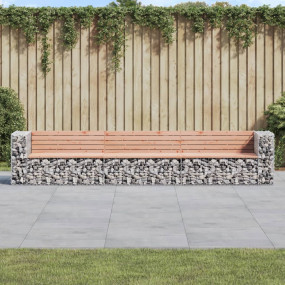 Garden Bench Wooden Solid Douglas Fir wood, Galvanized ...