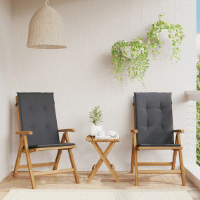 Reclining Garden Chair Set of 2 Teak Solid Teak Wood St...