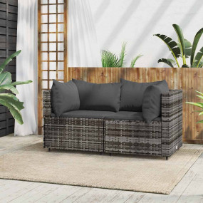 Patio Corner Sofa Grey