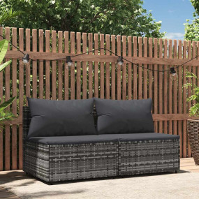 Patio Middle Sofa Grey