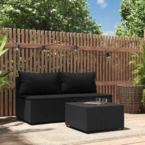 Patio Lounge Set Black