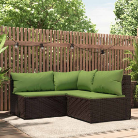 Patio Lounge Set Brown