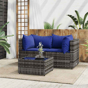 Patio Lounge Set Gray
