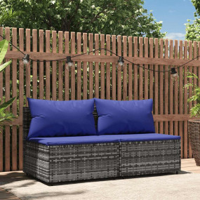 Patio Middle Sofa Gray