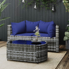 Patio Lounge Set Grey