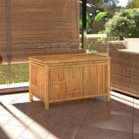 Garden Storage Box Natural Bamboo Bamboo, Polyethylene