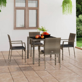 Outdoor Chair Set of 4 Grey