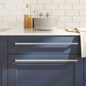 Cabinet Handle Set of 20 Silver Stainless Steel Large D...