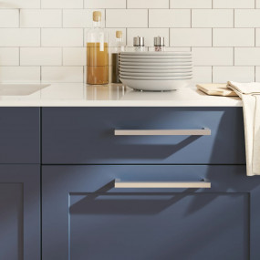 Cabinet Handle Set of 10 Silver Stainless Steel