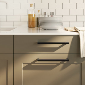 Cabinet Handle Set of 10 Black Stainless steel 9.3 in l...