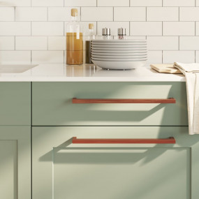 Cabinet Handle Set of 10 Bronze Stainless Steel Large D...