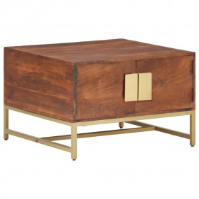 Coffee Table Honey brown Solid acacia wood, iron 26.4x2...
