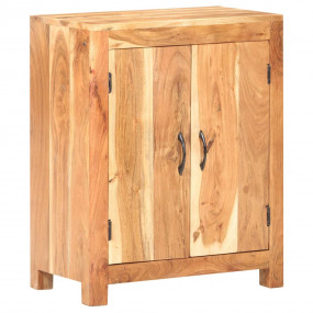 Sideboard Natural Solid Acacia Wood 23.6x13.8x29.5 in S...