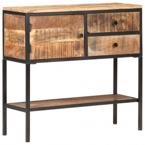 Sideboard Natural Mango Wood and Black Iron